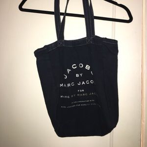 Marc Jacobs navy blue canvas mini tote